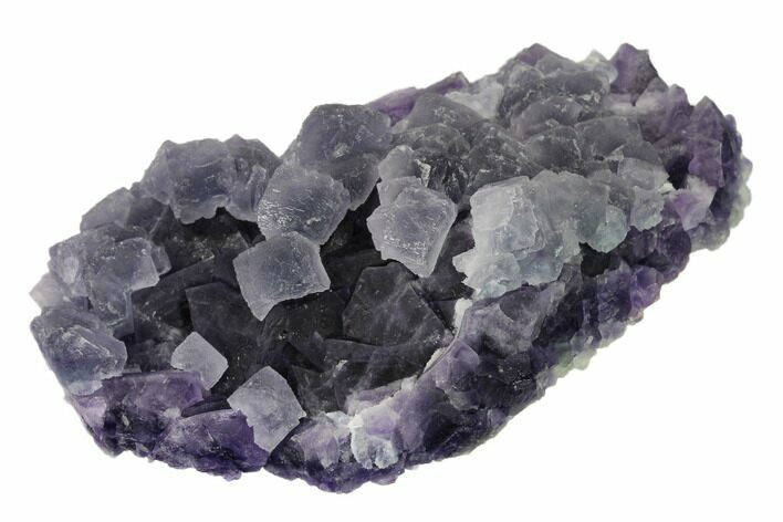 Lilac Fluorite Over Purple Octahedral Fluorite - Fluorescent! #149683